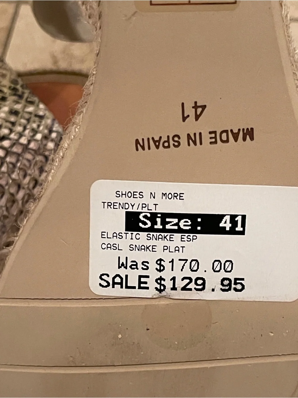 NWOT Casteller Made in Spain Wedge Espadrille Sandals in sz 41